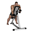 Dumbbell Row - Incline Inwards Alternate